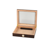Humidor met glas - bruin 25 sigaren